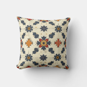 Coussin Motif de carreaux espagnol vintage