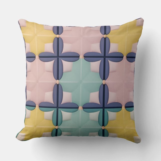 Coussin Motif de carreaux graphiques pour articles de styl (Recto)