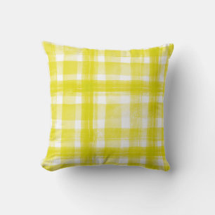 Coussin Motif de carreaux jaunes jolis pour la décoration