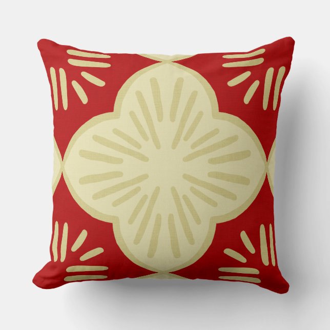 Coussin Motif de carreaux rouges (Recto)