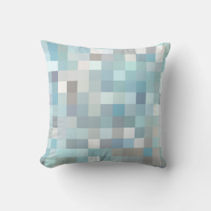Coussin Motif de carrés aux couleurs pastel