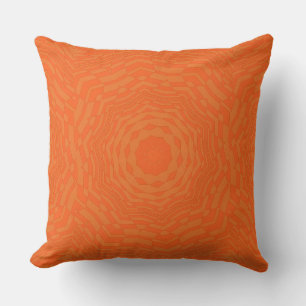 Coussin Motif de cercle géométrique Soleil orange
