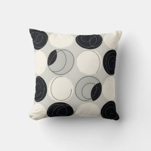 Coussin Motif de cercles abstraits superposés