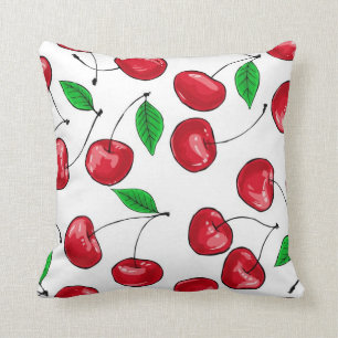 Coussin Motif de cerises fraîches