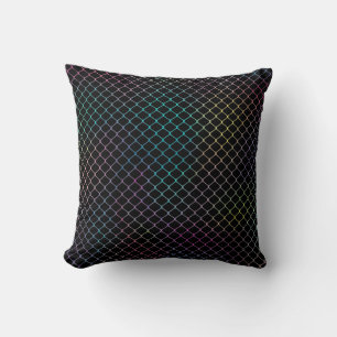 Coussin Motif de chaîne de clôture élégant moderne coloré