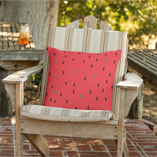 Coussin Motif de chair rouge vif de pastèque (Chaise)
