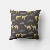 Coussin Motif de chameau avec des pyramides bleues (Verso)