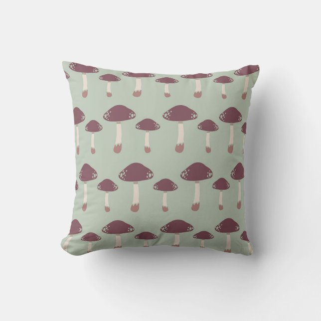 Coussin Motif de champignons Whimsical (Recto)