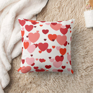 Coussin Motif de charme rouge et rose