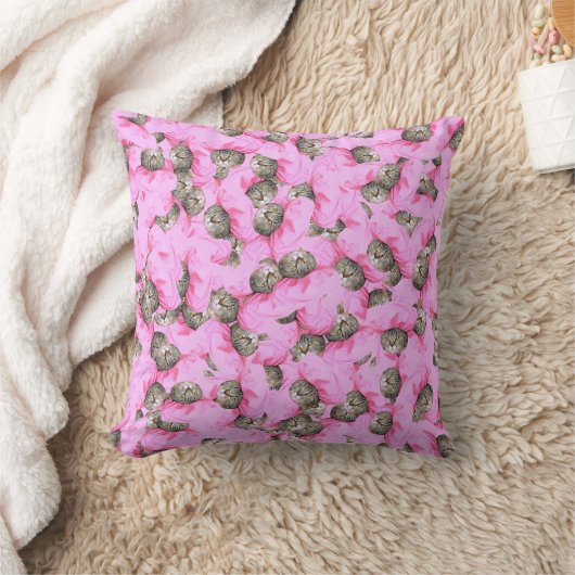 Coussin Motif de chat rose drôle (Couverture)