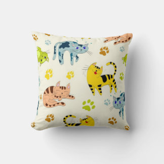 Coussin Motif de chats joueurs