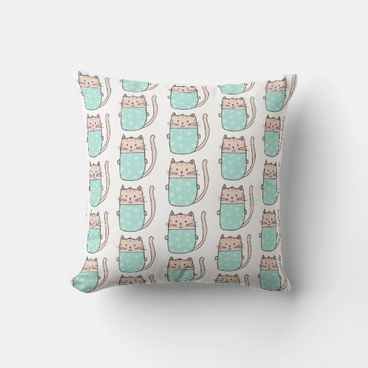 Coussin Motif de chats mignons (Recto)