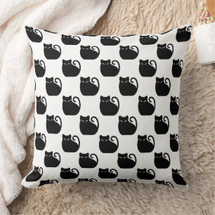 Coussin Motif de chats noirs mignons