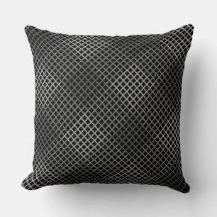 Coussin Motif de chèques Diagonal 2tn.b Black BG