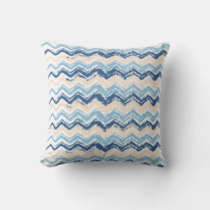 Coussin Motif de Chevron de l'océan pacifique