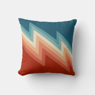 Coussin Motif de chevron de style rétro