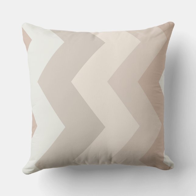 Coussin Motif de chevron neutre (Verso)