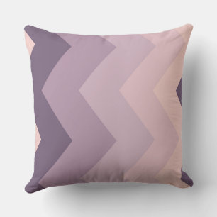 Coussin Motif de chevrons rose et violet