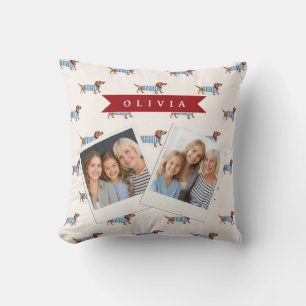Coussin Motif de chien Dachshund mignon et chic personnali
