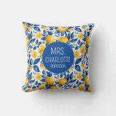 Coussin Motif de citron Fruit tropical personnalisé Couple (Recto)