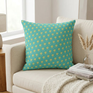 Coussin Motif de cœur sarcelle mignon : Conception amoureu