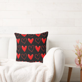 Coussin Motif de cœurs mignons Décoration minimaliste past