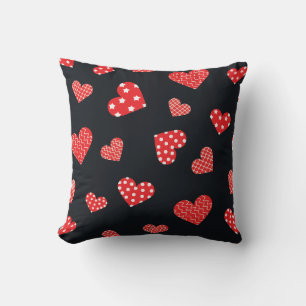 Coussin motif de cœurs sans couture