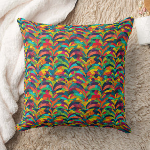 Coussin Motif de conception abstrait multicolore