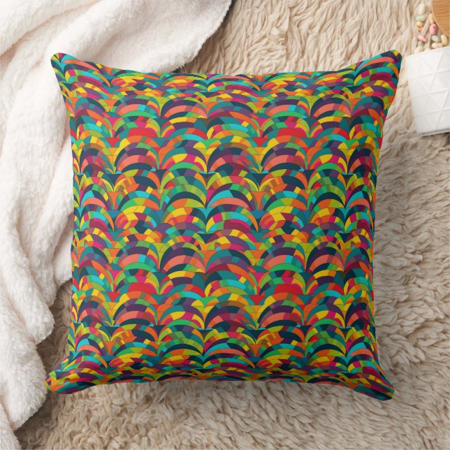 Coussin Motif de conception abstrait multicolore (Couverture)