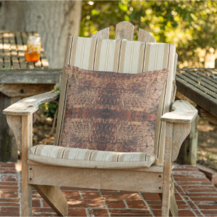 Coussin Motif de conception de photo en gros plan de bois