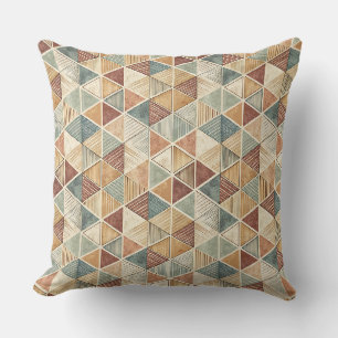 Coussin Motif de conception de triangle géométrique abstra
