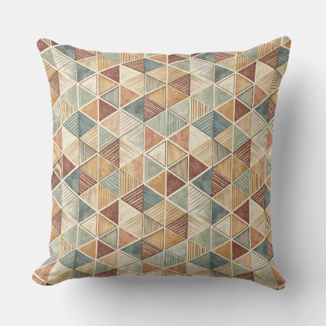 Coussin Motif de conception de triangle géométrique abstra (Recto)
