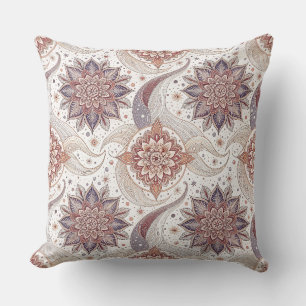Coussin Motif de conception spirituelle mandala floral élé