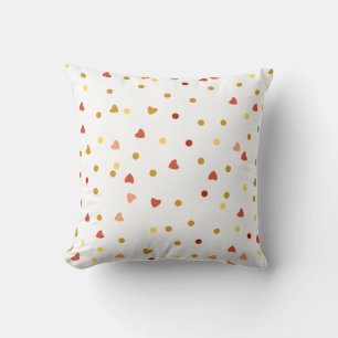 Coussin motif de confetti coloré mignon