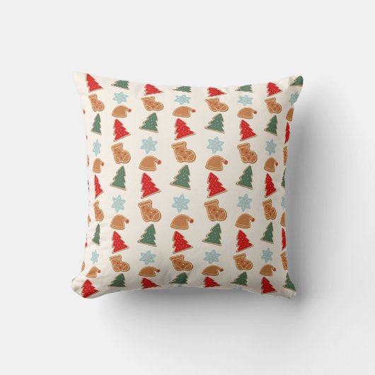 Coussin Motif de cookies colorés Noël (Recto)