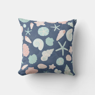 Coussin motif de coquillages