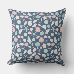 Coussin motif de coquillages