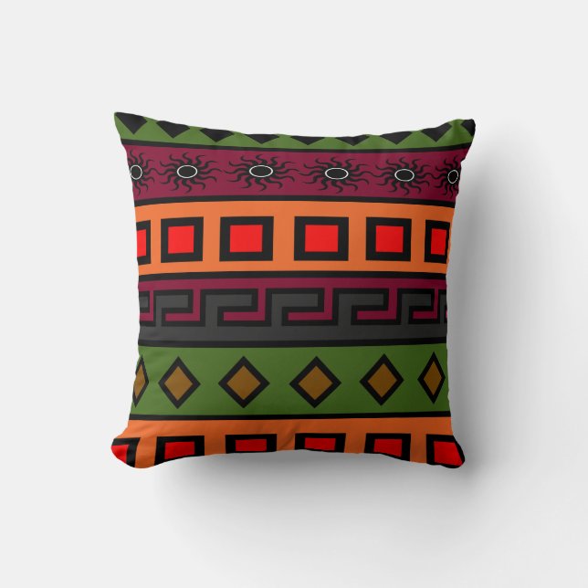 Coussin Motif de couleur africaine (Recto)