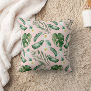 Coussin Motif de couleur d'eau tropicale