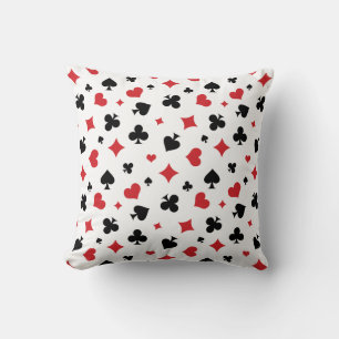 Coussin Motif de couleurs de cartes à jouer modernes