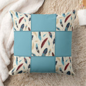 Coussin Motif de courtepointe en plumes amérindiennes du s (Couverture)