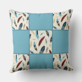 Coussin Motif de courtepointe en plumes amérindiennes du s (Verso)