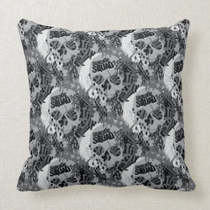 Coussin Motif de crâne du peloton   de suicide