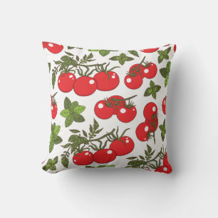 Coussin Motif de cuisine sans couture Tomato Basil