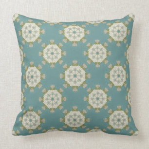 Coussin Motif de damassé avec les éléments abstraits