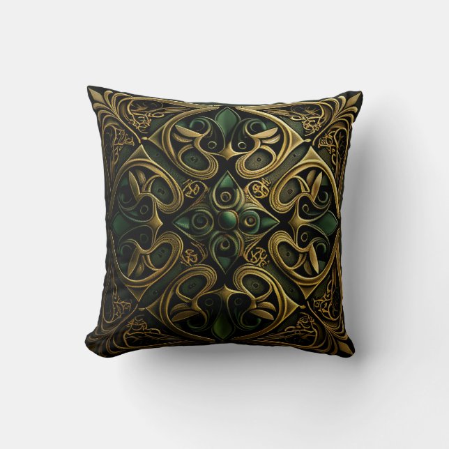 Coussin Motif de décoration en bronze vert (Recto)