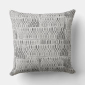 Coussin Motif de dentelle aquarelle grise abstraite (Verso)