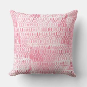 Coussin Motif de dentelle contemporaine rose pâle