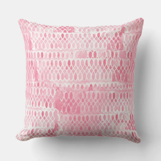 Coussin Motif de dentelle contemporaine rose pâle