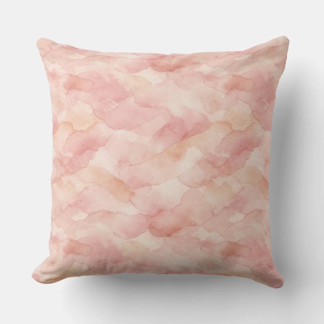 Coussin Motif de design abstrait moderne rose tendre (Recto)